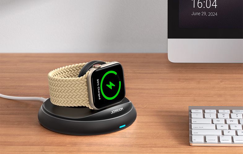 Joyroom JR-W12 wireless foldable watch charger (black), Joyroom JR-W12