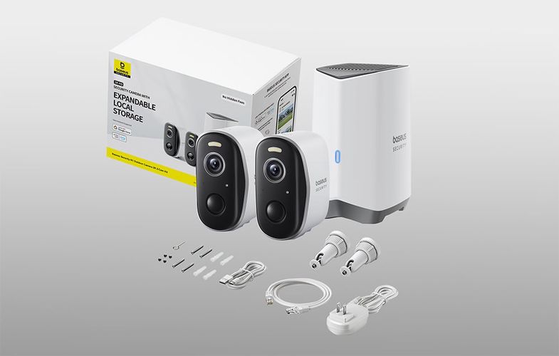 Baseus N1 2K Outdoor Camera Set of 2 (White), Baseus S0TW002131