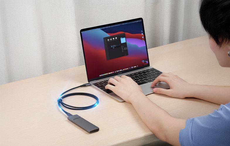USB-C to USB-C 100W Vention TAHHD 5A 0.5m USB 3.1 Gen2 4K cable (gray), Vention TAHHD