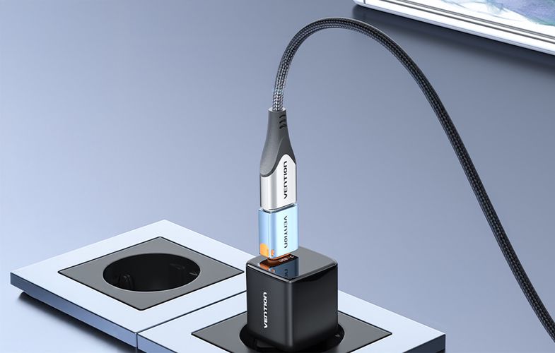 Adapter Vention CUBH0 USB 3.1 C M do USB (szary), Vention CUBH0