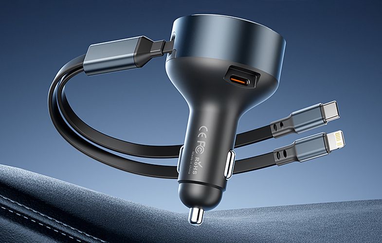 Vention FFOB0 USB-C car charger + USB-C/Lightning 30W cable, Vention FFOB0
