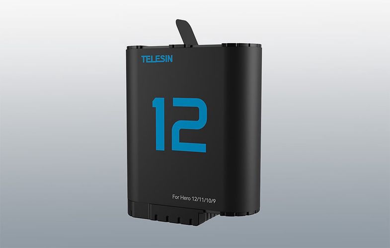 TELESIN lithium battery for GoPro Hero 12/11/10/9 (blue), Telesin S0-ECB-02-TGP