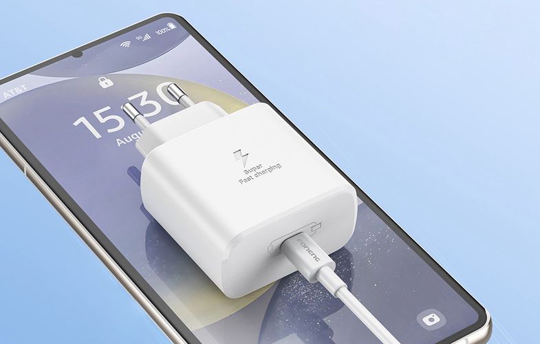 Foneng EU62 USB-C 45W mains charger + USB-C cable (white), Foneng EU62 45W/WhiteC