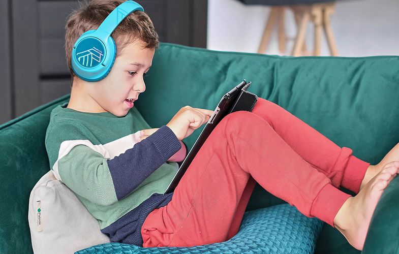 PowerLocus Bobo wireless headphones for kids (blue), PowerLocus Bobo Kids blue