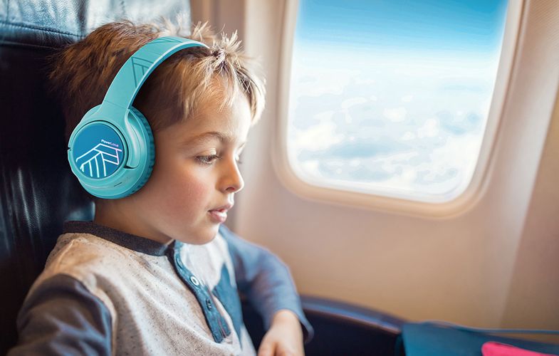 PowerLocus Bobo wireless headphones for kids (blue), PowerLocus Bobo Kids blue