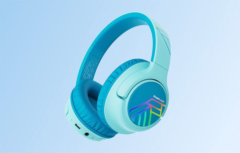 PowerLocus Bobo wireless headphones for kids (blue), PowerLocus Bobo Kids blue