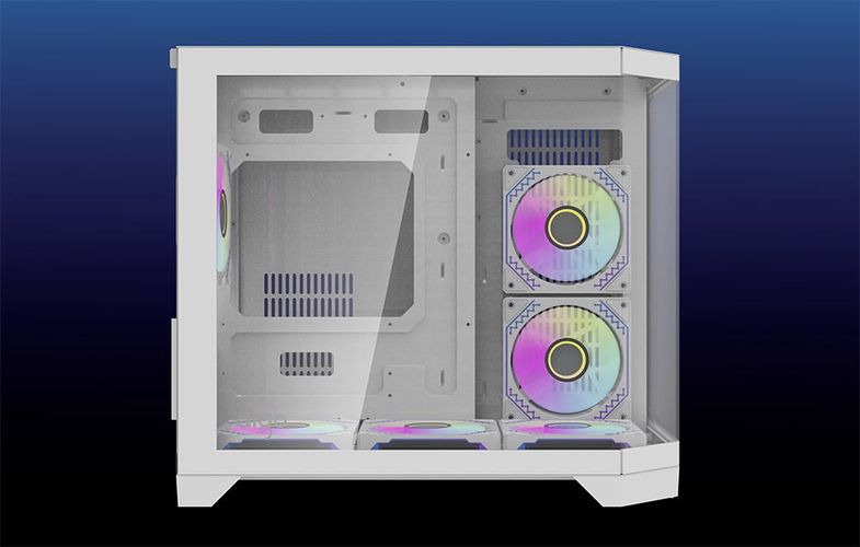 Darflash FT418 computer case + 6 aRGB fans (white), Darkflash FT418 White