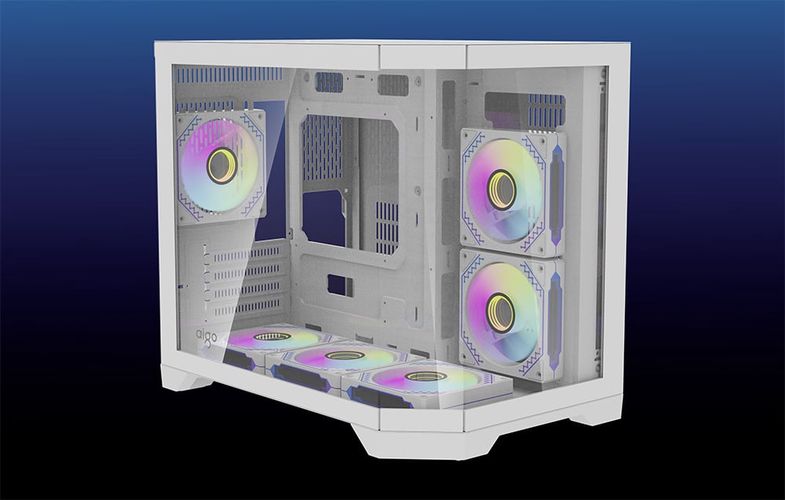 Darflash FT418 computer case + 6 aRGB fans (white), Darkflash FT418 White