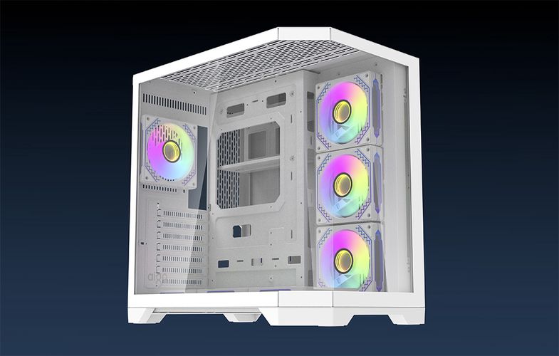 Darflash FT418 PRO computer case + 7 aRGB fans (white), Darkflash FT418 PRO White