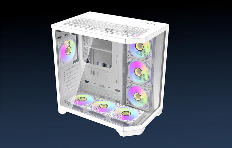 Darflash FT418 PRO computer case + 7 aRGB fans (white), Darkflash FT418 PRO White