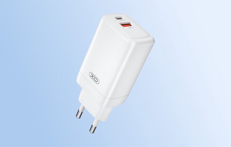 Wall charger XO CE17, 65W, 1x USB-C, 1x USB-A, XO CE17