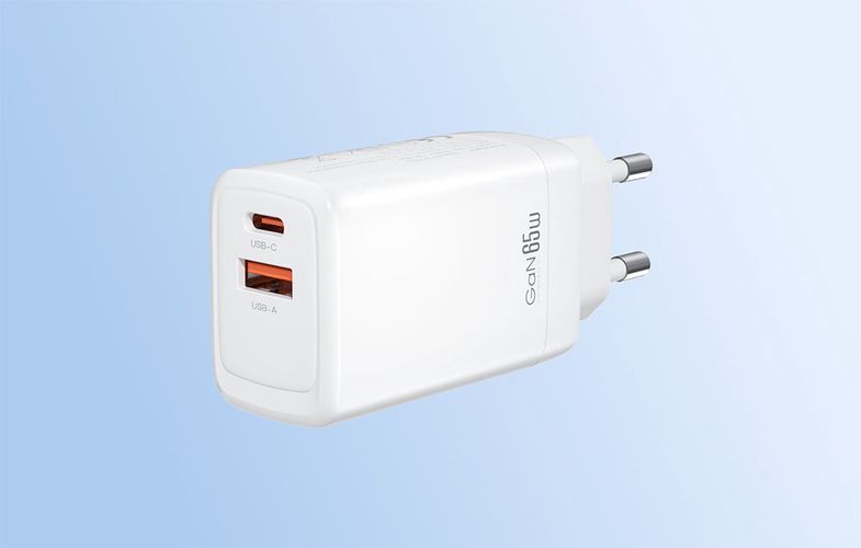 Wall charger XO CE17, 65W, 1x USB-C, 1x USB-A, XO CE17