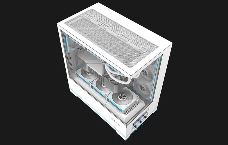 Darkflash DY451 PRO computer case (white) + 1 fan, Darkflash DY451 PRO White