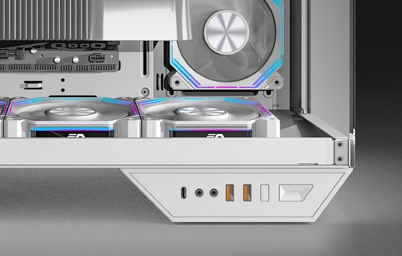 Darkflash DY470 computer case (white) + 4 fans, Darkflash DY470 White