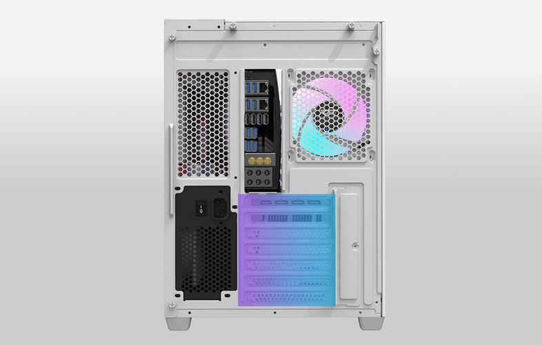 Darkflash TH285 computer case (white) + 4 fans, Darkflash TH285 White