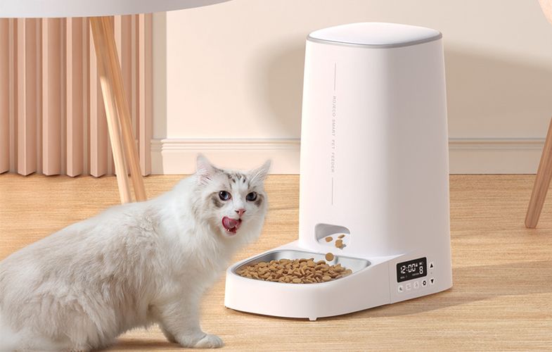 Automatic Pet Feeder Rojeco 4L Button Version (single bowl), Rojeco PTM-003