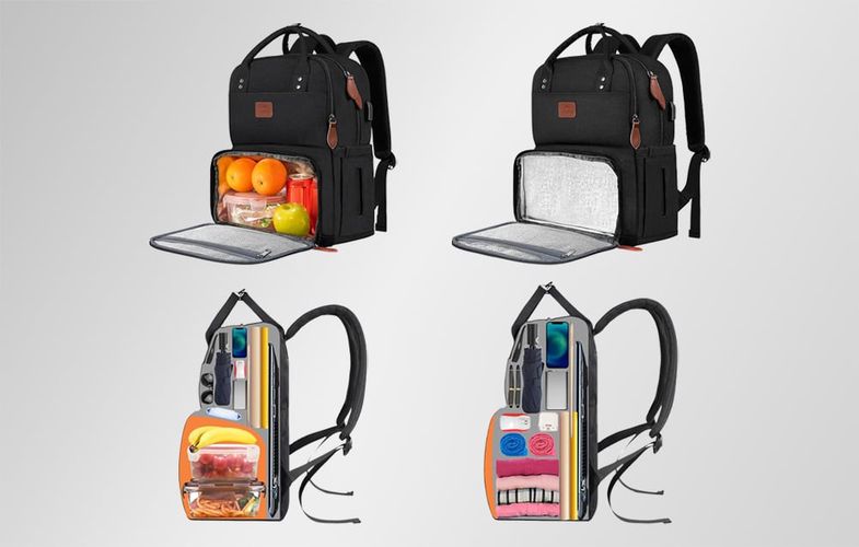 Laptop Backpack / Lunch Bag 15.6'' Matein 1162 USB Black, Matein 1162