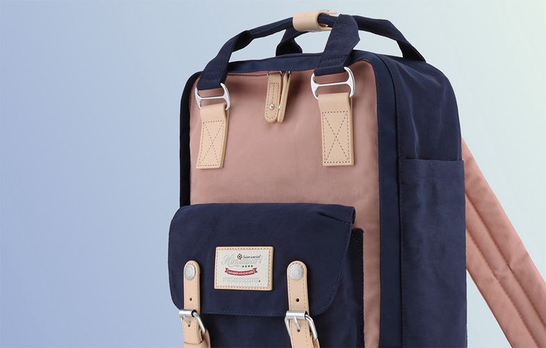 Himawari 188L 14'' laptop backpack (navy blue and pink), Himawari 188L-54