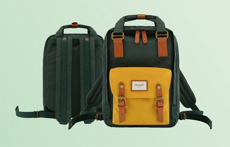 Himawari 188L 14'' laptop backpack (green-yellow), Himawari 188L-56