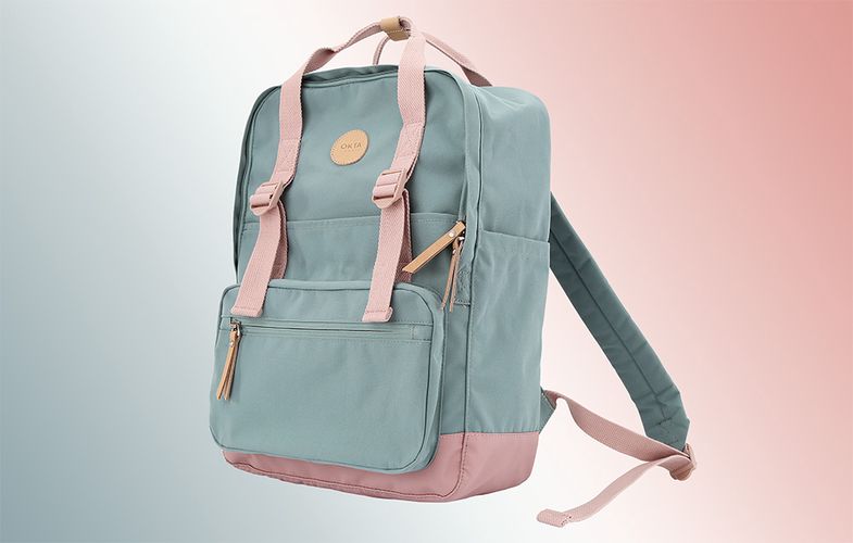 Himawari 15'' laptop backpack 1085B (blue-pink), Himawari 1085B-13