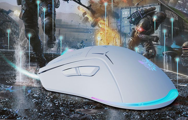 Onikuma CW917 gaming mouse (white), ONIKUMA CW917 2.4G+Wired Whi