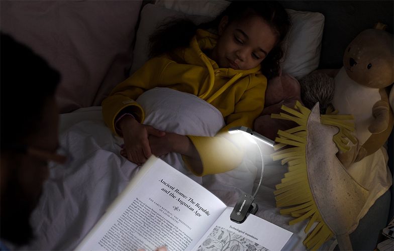 Tri-Head Book Light Glocusent GLCSNTA2302 USB-C 1000mAh Black, Glocusent GLCSNTA2302