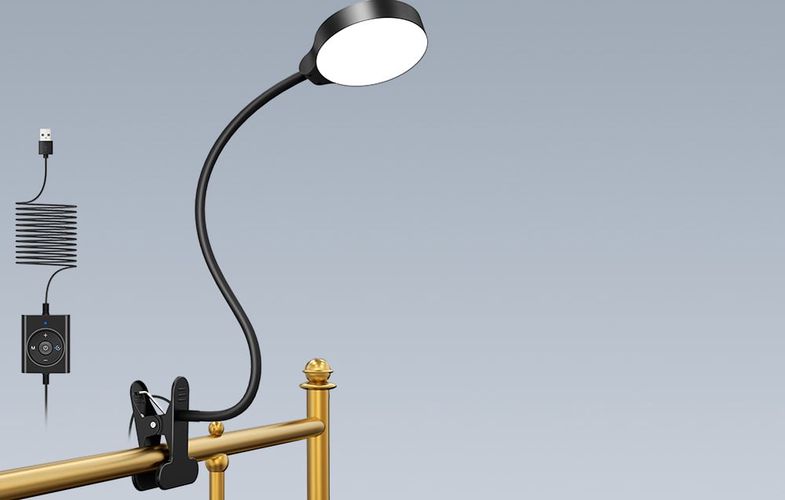 Clip on Reading Light Glocusent GLCSNTBL202 Black, Glocusent GLCSNTBL202