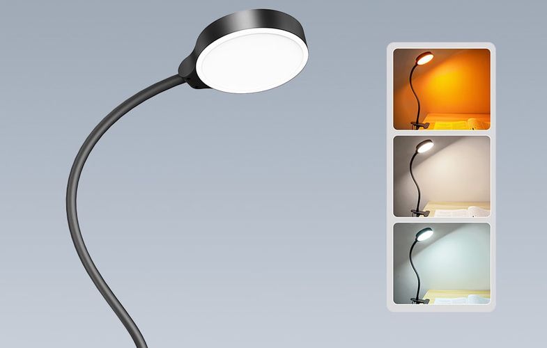 Clip on Reading Light Glocusent GLCSNTBL202 Black, Glocusent GLCSNTBL202