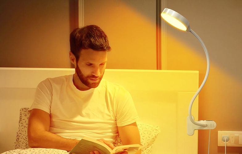 Clip on Reading Light Glocusent GLCSNTBL204 White, Glocusent GLCSNTBL204