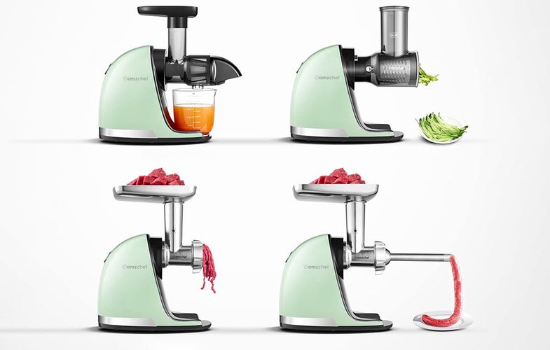 AMZCHEF 1501-GN-SM slow speed juicer (green), AMZCHEF ZM1501-GN-SM