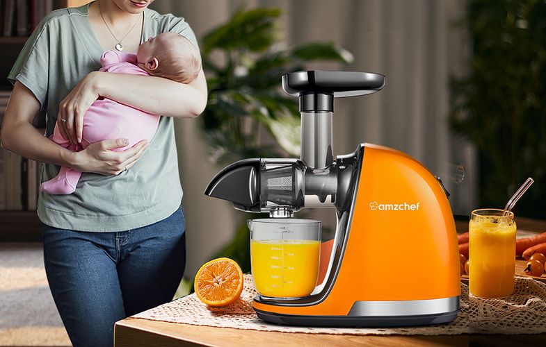 AMZCHEF 1501-OG-SM (orange) slow juicer., AMZCHEF ZM1501-OG-SM