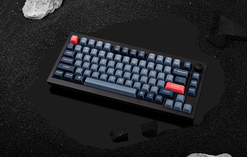 Keychron V1 Max QMK/VIA Knob Version Banana Switch Wireless Mechanical Keyboard (black), Keychron V1M-D4