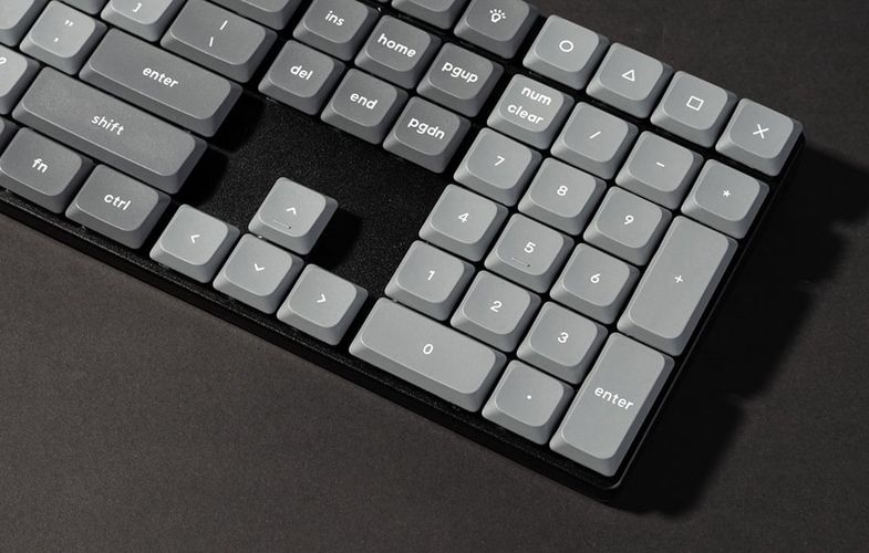 Keychron K5 Max QMK/VIA low profile wireless mechanical keyboard White backlight Brown Switch, Keychron K5M-A3