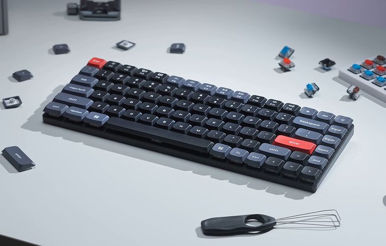 Keychron K3 Pro Brown Switch Wireless Low Profile Mechanical Keyboard (Black) [K3P-A3]., Keychron K3P-A3