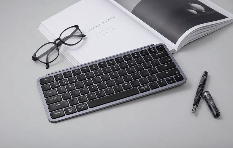 Keychron B1 Pro 2.4 GHz Ultra-Slim Wireless Keyboard (Gray), Keychron B1P-K1