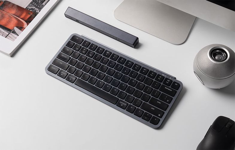 Keychron B1 Pro 2.4 GHz Ultra-Slim Wireless Keyboard (Gray), Keychron B1P-K1