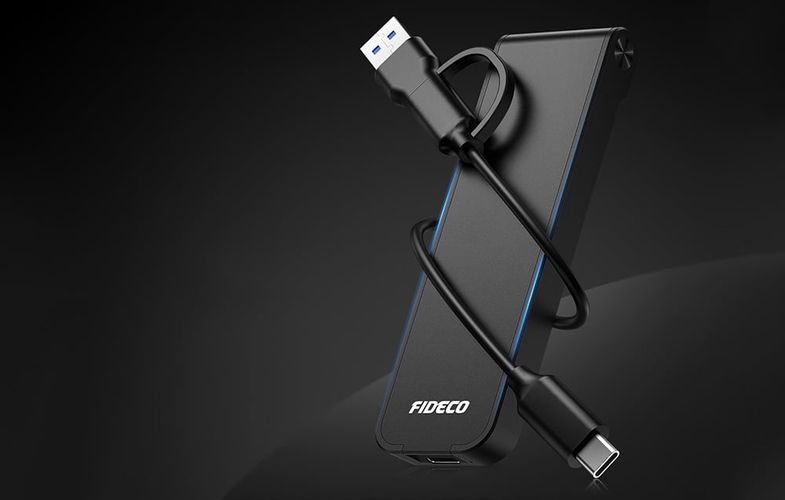 M.2 NVMe 10Gbps SSD enclosure FIDECO M210CP black (USB-C/USB 3.2), FIDECO M210CP(Black)