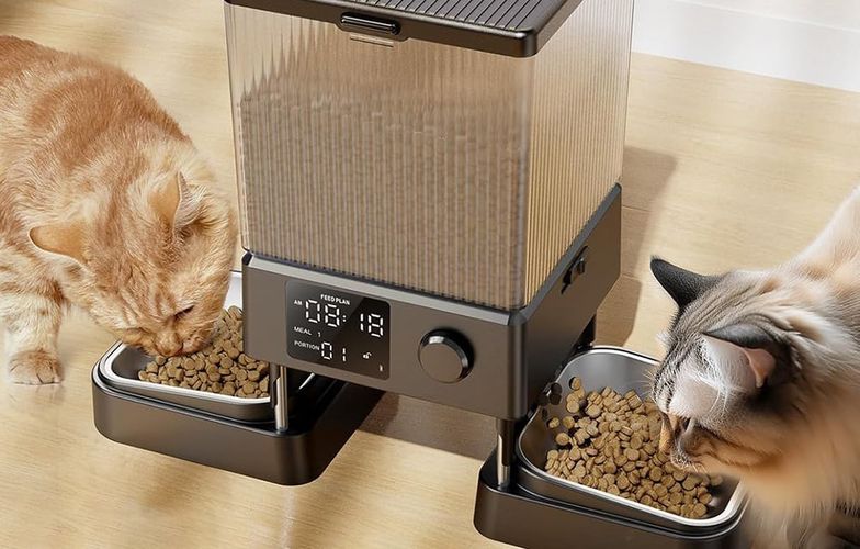 Oneisall dual automatic pet food dispenser without WIFI, Oneisall PFD 002