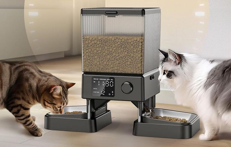 Oneisall dual automatic pet food dispenser without WIFI, Oneisall PFD 002