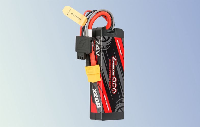 Lipo Gens ace G-Tech 2200mAh 7.4V 2S1P 60C GRP-76 Hardcase Battery with XT60 Plug, Gens ace GEA222S60X76GT