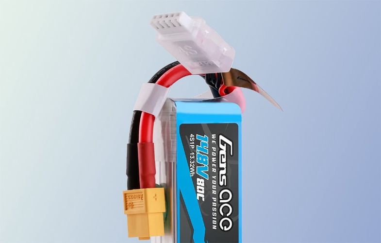 Lipo Gens Ace 900mAh 14.8V 80C 4S1P battery with XT60 connector, Gens ace GEA9004S80X6