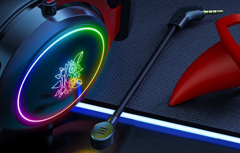 ONIKUMA X10 gaming headphones Black and red Demona pinks, ONIKUMA X10 devil
