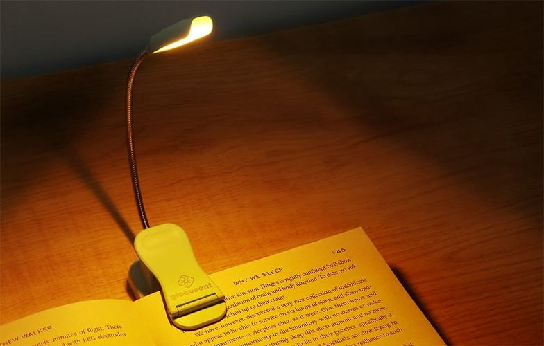 Wireless lamp Glocusent mini GLCSNTBL102G clip-on book light, USB-C Green, Glocusent GLCSNTBL102G
