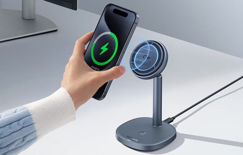 Baseus Inductive Charger Stand Orbit 2 Pro Qi2 20W (gray), Baseus P10273500813-00