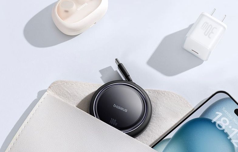 Kabel USB-C 2W1 Baseus Bright Mirror, C+C / 100W / 1m (czarny), Baseus P10318602111-00