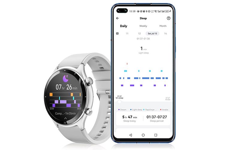 S7 smartwatch (silver), QCY S7 silver