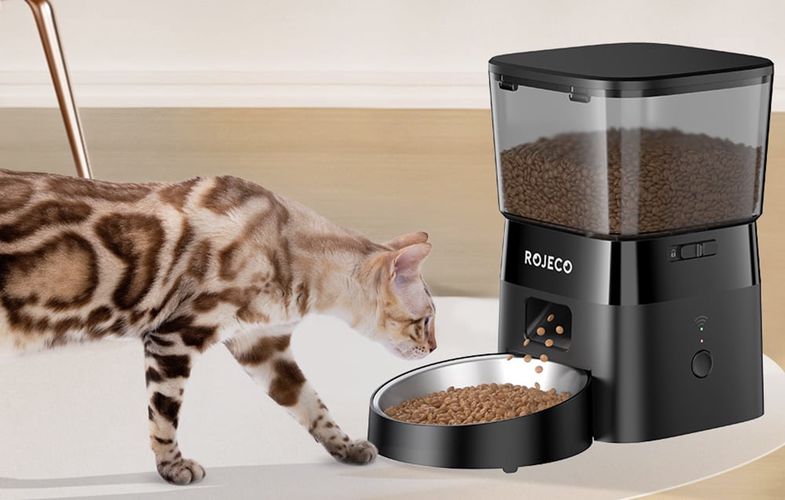 Rojeco 2L Automatic Pet Feeder WiFi Version (black), Rojeco RWSQ-12-WiFi-Black