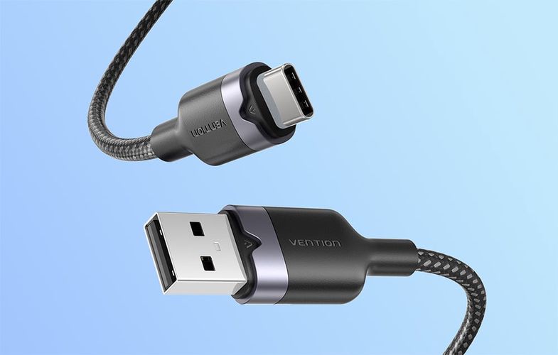 USB 2.0 A to USB-C 3A cable Vention CTNBF 1 M (black), Vention CTNBF