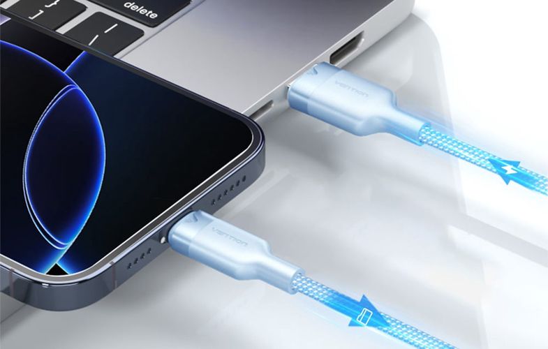 USB 2.0 A to USB-C 3A cable Vention CTNLF 1M (blue), Vention CTNLF