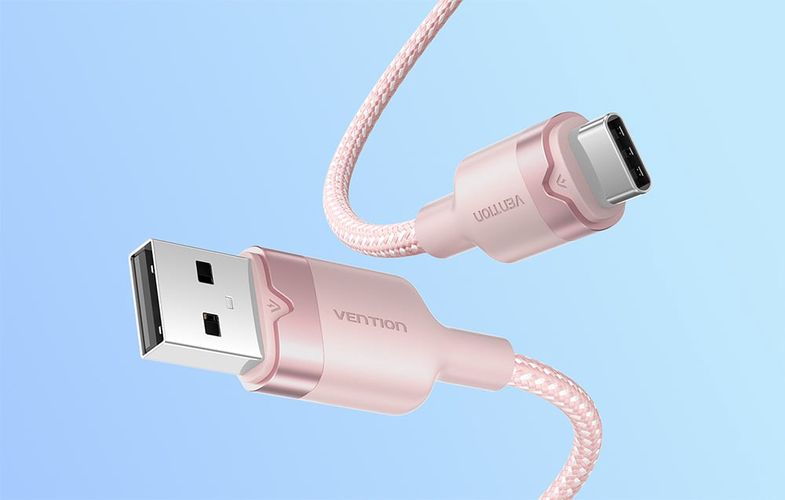 USB 2.0 A to USB-C 3A cable Vention CTNPH 2M (pink), Vention CTNPH